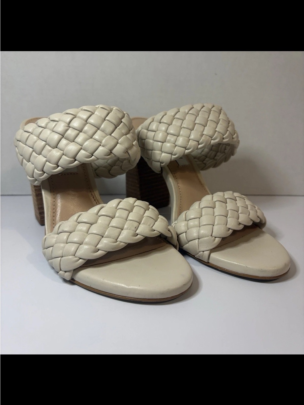 Steve Madden Beige Braided Tielo Heeled Sandals US‎ 6M, Made in Brazil